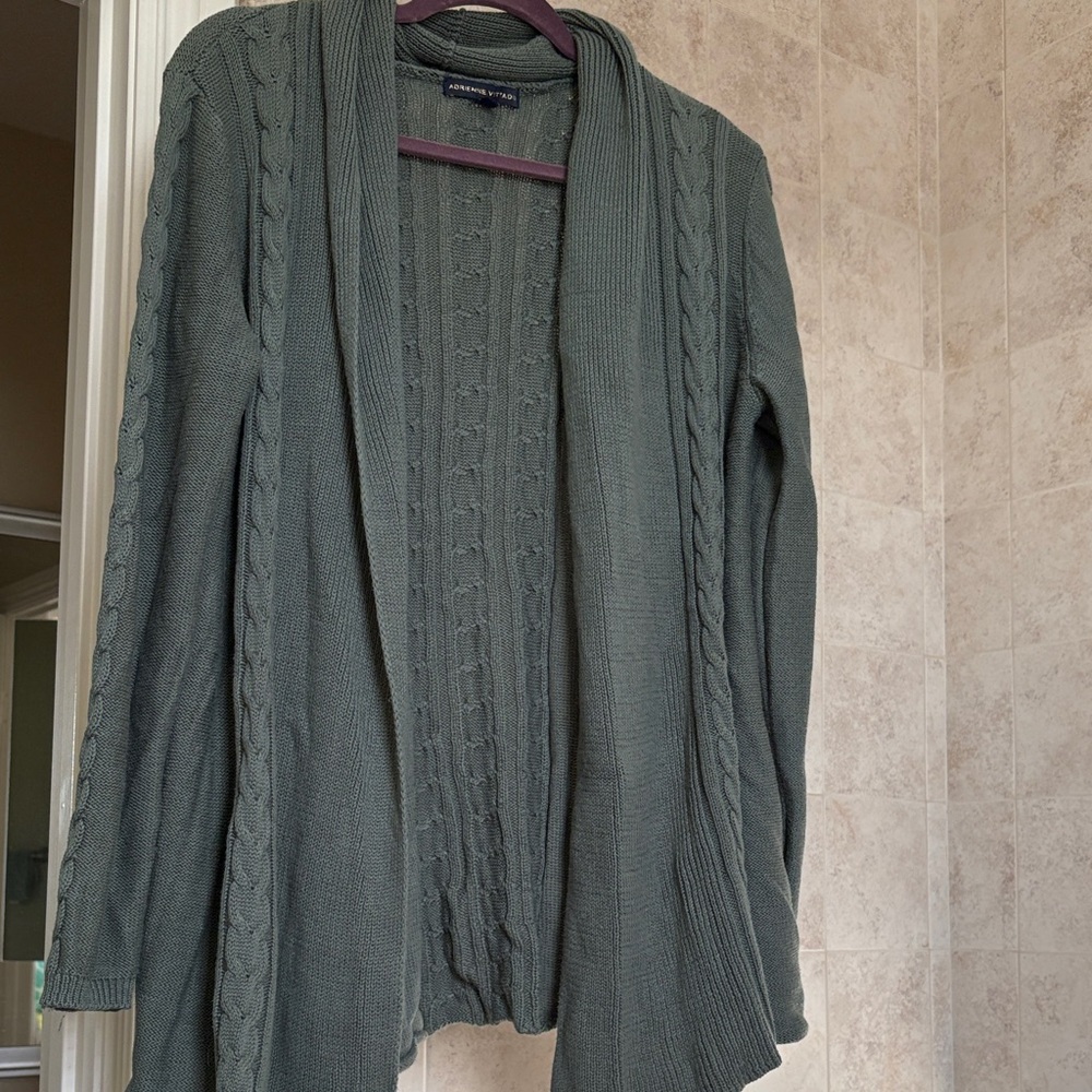 Olive Cable Knit Cardigan